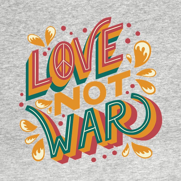 Love Not War, Flower Power Protest by OldSoulShop